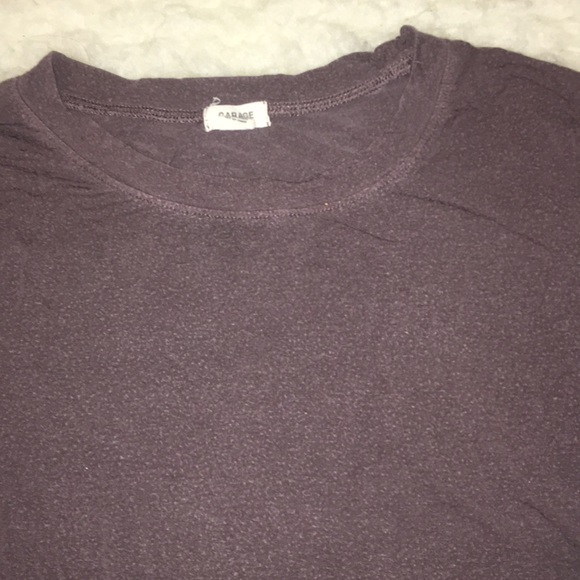 Burgundy Scoop Necked Short Sleeve Shirt - Picture 2 of 3